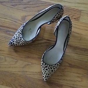 Leopard print kitten heeled shoes